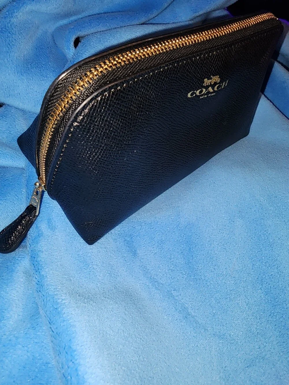Coach black leather